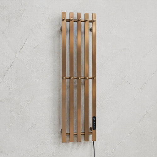 Modern Bathroom Electric Towel Rack - 5-Bar Wall Mounted Smart LED Control Hidden Wire Design 30-70°C