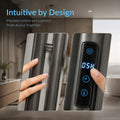 Modern Wall-Mounted Smart Electric Heated Towel Rail - Vertical 4-Bar Design Gun Grey LCD Touch Control